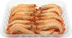 Langostino blanco capturado en Huelva, artesanal.
