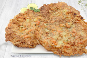 Detalle crujiente de Tortillita de Camarones Gourmet